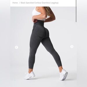 NWOT NVGTN Black Speckled Contour Seamless Leggings
